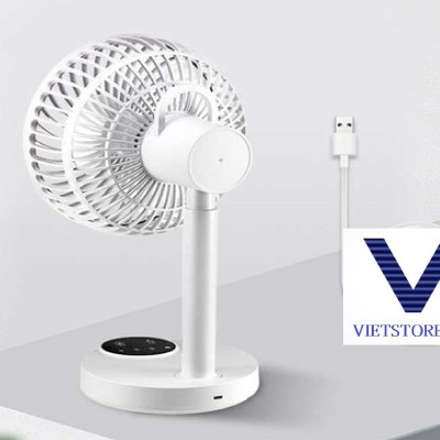 Quạt Sạc DP-7626 Cảm Ứng Có Đèn VT - Hàng chính hãng
