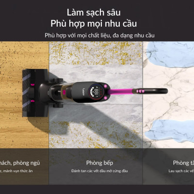 Máy hút bụi lau nhà Lydsto W1 lực hút 17000Pa thông minh tiện lợi - Hàng chính hãng