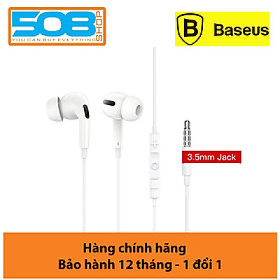 Tai nghe có dây Ba-se-us H18, Tai nghe nhét tai, có mic Ba-se-us H18 Cổng 3.5mm Cho Âm Thanh Sống Động - Hàng chính hãng