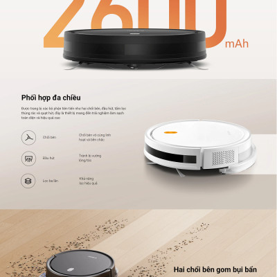 Robot hút bụi lau nhà Xiaomi Robot Vacuum E5 - Hàng chính hãng