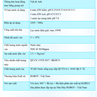 Máy Lọc Nước Điện Giải Ion Kiềm ROBOT IonPrince 910 - Hàng Chính Hãng