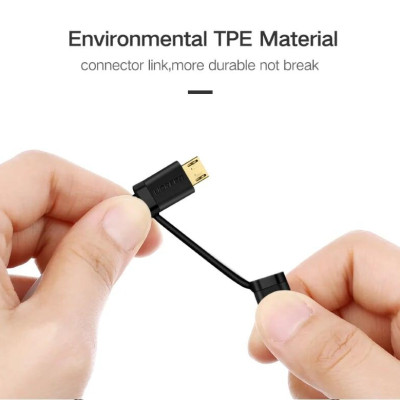 Ugreen UG30173US142TK 0.5M màu Đen Thiết bị chuyển đổi USB 2.0 sang type-C và micro USB - HÀNG CHÍNH HÃNG