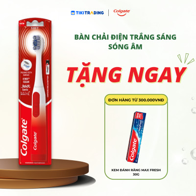 Bàn chải điện Colgate Sonic Optic White trắng sáng sóng âm