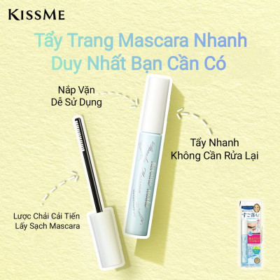 Combo Mascara Nâng Rậm Dày Mi Và Mascara Tẩy Trang Mi Kissme Heroine Make (2 cây)