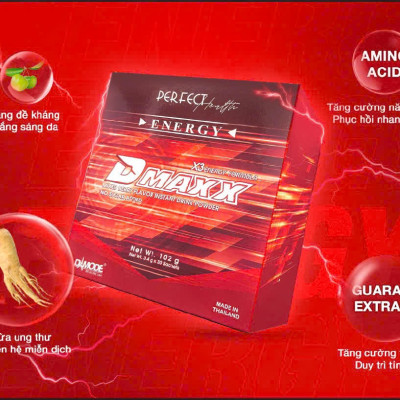 DMAXX thức uống bổ sung vitamin năng lượng không đường DAMODE 46 gói màu đỏ mỗi gói 2,2gr