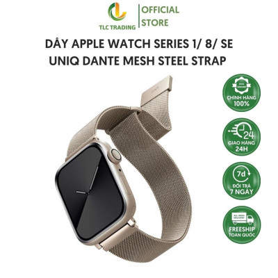 Dây dành cho Apple Watch UNIQ DANTE Mesh Steel Strap Dành Cho Series 1/8/SE Thép Không Gỉ Cao Cấp - Hàng chính hãng