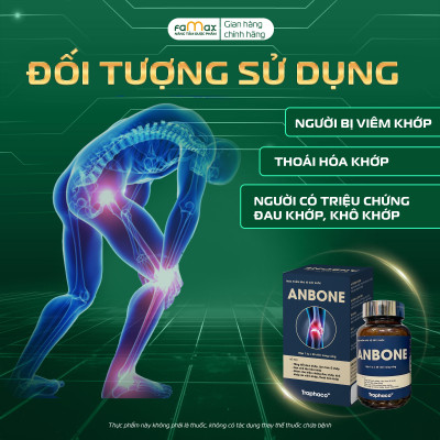 [FAMAX] Thực Phẩm Bảo Vệ Sức Khỏe Anbone Hỗ Trợ Tăng Tiết Dịch Khớp Giảm Đau Khớp Hộp 30 Viên