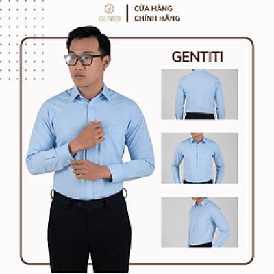 Áo sơ mi nam dài tay xanh có túi GENTITI By Thái Tuấn - 1C815HAKT005