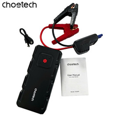 Bộ kích nguồn ô tô Choetech TC0009 2000A sạc pin cầm tay dung lượng 16000mAh tích hợp đèn Led 3 chế độ (Hàng chính hãng)