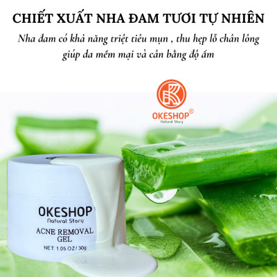 Gel Lột Mụn Nha Đam OKESHOP 30ml - Giải Pháp Loại Bỏ Mụn Đầu Đen - Mụn Cám - Bạ Nhờn - Làm Sạch Sâu Và Thu Nhỏ Lỗ Chân Lông