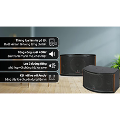 Loa Karaoke gia đình Zenbos XR-680 400W/Loa Bass 25 cm, 3 đường tiếng(Hàng Chính Hãng)