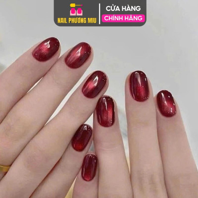 Sơn Gel Mắt Mèo Đỏ CR VENDEENI Cao Cấp Chai 15ml Làm Nail, Sơn Gel Mắt Mèo Ánh Trăng Nhũ Kim Cương Hạt Siêu Mịn Bền Màu Nữ
