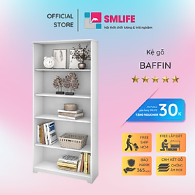 Giá đỡ sách trưng bày phòng khách SMLIFE Baffin
