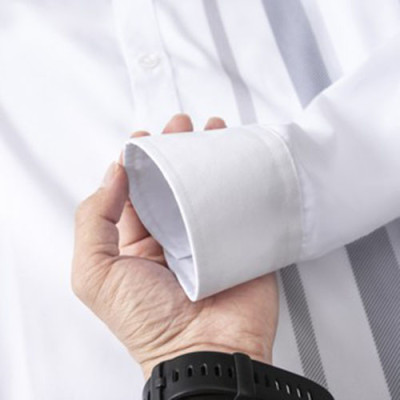 Áo Sơ Mi Nam Trắng Công Sở Thương Hiệu ANTON  Dài Tay Họa Tiết Kẻ Sọc Cotton - AT205