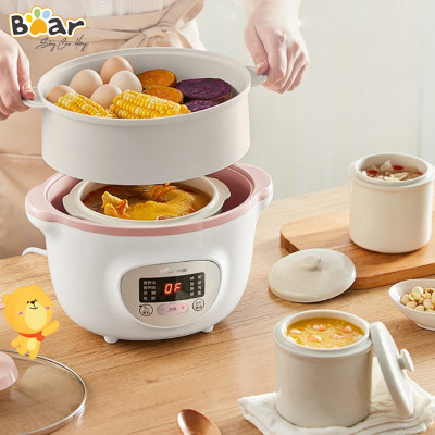 Nồi Nấu Chậm 1,6L Bear SUBE002 Đa Năng Nấu Cháo, Chưng Yến Bản Quốc Tế - Hàng Chính Hãng