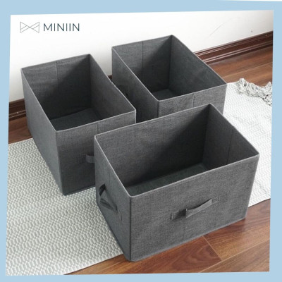 Combo 3 Hộp Vải Đựng Đồ Dùng Đa Năng – Túi Vải Thụy Điển Không Nắp Bộ 3 Chiếc Sang Trọng, Đẳng Cấp - Tiện Ích - Hàng Chính Hãng MINIIN