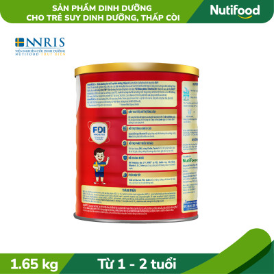 Sữa bột Nutifood GrowPLUS+ Suy Dinh Dưỡng (Đỏ) 1+ Lon 1,65KG