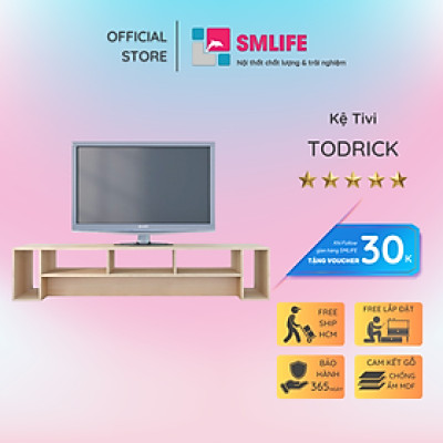 Kệ TV phòng ngủ gỗ công nghiệp thiết kế ấn tượng SMLIFE Todrick