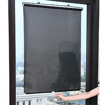 Màn Che Chống Nắng Ô Tô Rèm Cuộn Che Nắng Có Nút Hít Hít Kính 58x125cm (lớn)