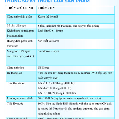 Máy Lọc Nước Điện Giải Ion Kiềm ROBOT IonPrince 59 - Hàng Chính Hãng