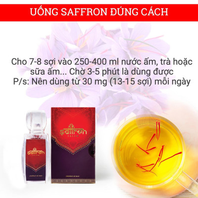Set quà Nhụy Hoa Nghệ Tây Saffron SALAM 3Gr tặng Salam 1gr và Trà Dưỡng Nhan Saffron Tea