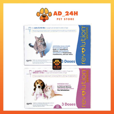 REVOLUTION nhỏ gáy cho Chó Mèo nhỏ dưới sạch ve bọ chét và giun