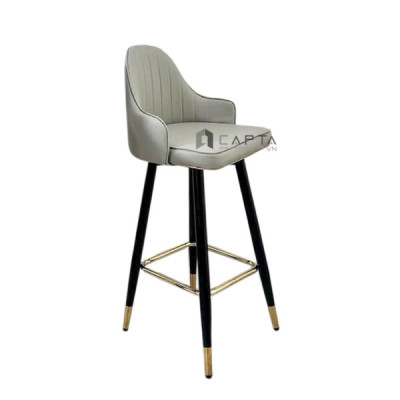 Bộ bàn bar cafe 2 ghế thân xoay nệm dày SL TB Tulip 2-06W / CB2160C-P Nội thất Capta