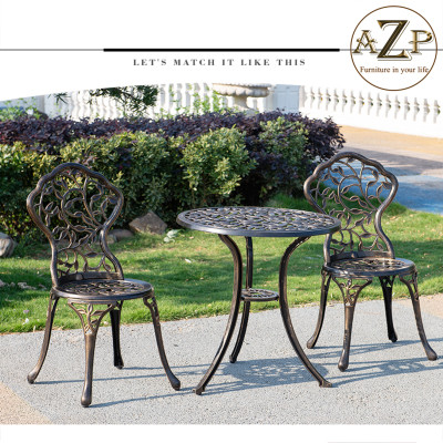 Bộ Bàn Ghế Sân Vườn 60cm Ngoài Trời Outdoor Ban Công (100% Nhôm Đúc) Hàng Nhập Khẩu 100%.