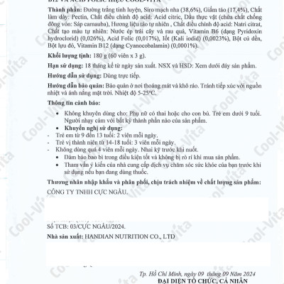 Combo 4 Hộp Kẹo Dẻo Giấm Táo Vitamin B12 Hỗ Trợ Tiêu Hóa Coolvita, Tăng Cường Miễn Dịch (60 viên x 3g)/hộp