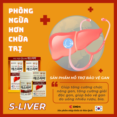 Combo 2 Hộp Thực Phẩm Bảo Vệ Gan S-Liver Thanh Nhiệt Giải Độc (2 Hộp X 180 Viên)