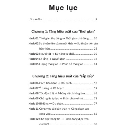 Kỹ Thuật Hack Thời Gian, Kỹ Năng Hack Hiệu Suất