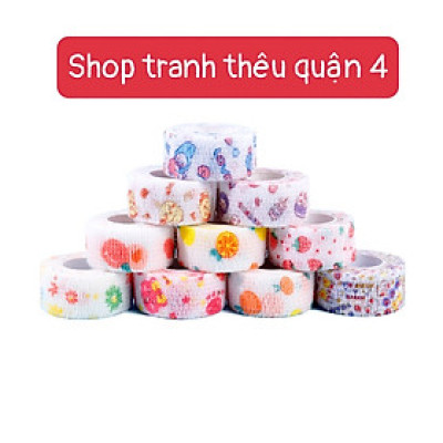 Băng quấn tay, băng keo bảo vệ ngón tay khi thêu tranh chữ thập, 1 cuộn dài 4 mét
