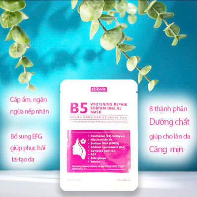 Mặt nạ ISOLUX Whitening Repair Sodium DNA B5 mask 25ml hạn 2027 dưỡng trắng cấp ẩm phục hồi
