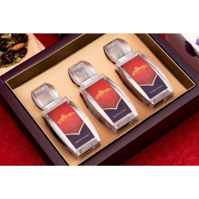 Set quà 3 hũ Nhụy hoa nghệ tây cao cấp Saffron SALAM 3Gr Tặng 1Gr + Mật ong Saffron 100ml