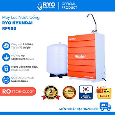 Máy Lọc Nước RYO Hyundai RP903 Chuẩn Nước Uống Trực Tiếp, Công Nghệ RO 5 Cấp Lọc - Hàng Chính Hãng, Nhập Khẩu Hàn Quốc