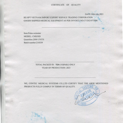 Máy Đo Spo2 Và Nhịp Tim Contec CMS50D