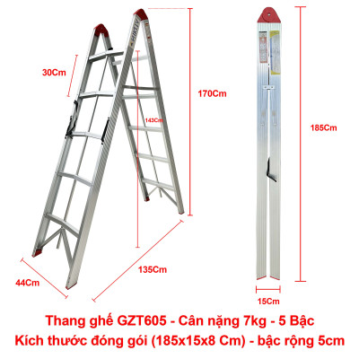 Thang Ghế Gấp Gọn, Có Tay Vịn Gia Đình , Bậc Thang Chắc Chắn, Dễ Dàng Sử Dụng - Hàng chính hãng NIKITA