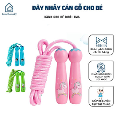 Dây Nhảy Thể Dục Cho Bé Cán Gỗ- Nhiều Màu Hoạt Hình  - Dây Nhảy Giảm Cân Cho Trẻ Em, Bé Trai/Gái - HÀNG CHÍNH HÃNG MINIIN