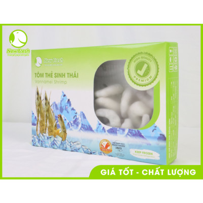  [GIAO NHANH HCM] Tôm Thẻ Sinh Thái Hữu Cơ Bóc Nõn Size Lớn - Hộp 500Gr