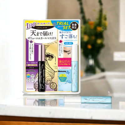 Set Mascara Nâng Rậm Dày Mi Và Mascara Tẩy Trang Mi Kissme Heroine Make (Set 2 cây)