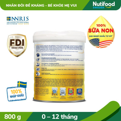 Sữa bột Nutifood GrowPLUS+ Sữa Non 0-12 tháng Lon 400g