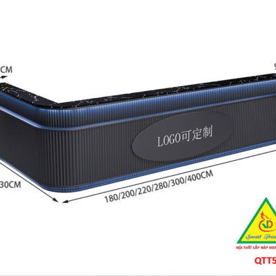 Bàn thu ngân, bàn lễ tân, bàn tính tiền bằng gỗ MDF QTT502 - NỘI THẤT LẮP RÁP VIENDONGADV