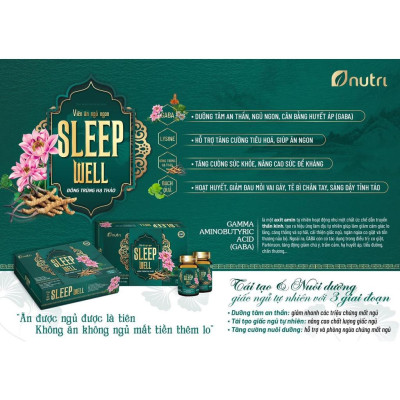 Viên ăn ngủ ngon Sleep Well - hộp 2 lọ x 30 viên