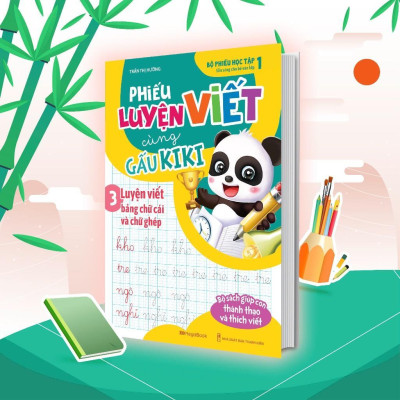 Sách - Phiếu Luyện Đọc Luyện Viết Cùng Gấu Kiki - Combo 4 Cuốn - Megabook