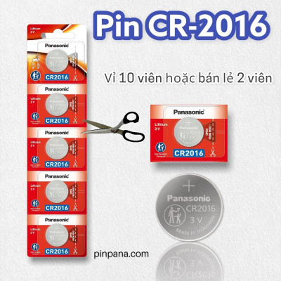 {Panasonic VN nhập khẩu} Pin Cúc Áo Panasonic  CR2016 3V Lithium dùng cho đồng hồ, thiết bị điện tử...