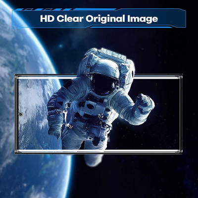 Miếng dán kính cường lực 3D cho Samsung Galaxy S23 / Galaxy S23 Ultra / Galaxy S23 Plus / Galaxy S23+ hiệu Kuzoom Protective Glass - mỏng 0.3mm, vát cạnh 2.5D, độ cứng 9H, viền cứng mỏng - Hàng nhập khẩu