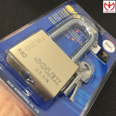 Ổ khóa Solex R60XL thân đồng 60mm càng dài 72mm - MSOFT