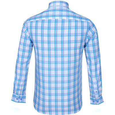 Áo sơ mi nam KHATOCO dài tay kẻ caro A1MD468S1-CNCR064-2408-D