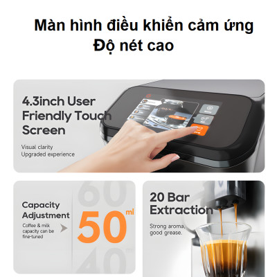 HÀNG NHẬP KHẨU - Máy pha cà phê tự động chuyên nghiệp, dùng cho quán cà phê, nhà hàng và khách sạn HiBREW H16