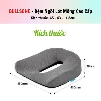 Đệm ngồi (Lót mông) Xe Hơi, Văn Phòng cao cấp Bullsone - Hàng chính hãng